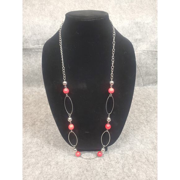 Women's Jewelry Bundle Red Stone Silver Tone Paparazzi Dead Stock Contemporary - Picture 3 of 16